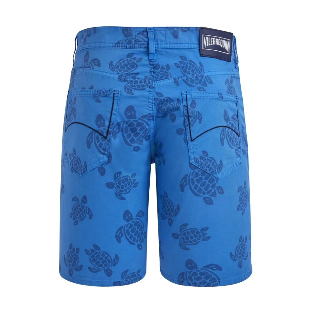 Vilebrequin Heren Bermuda Shorts met Schildpad Print Blue Heren