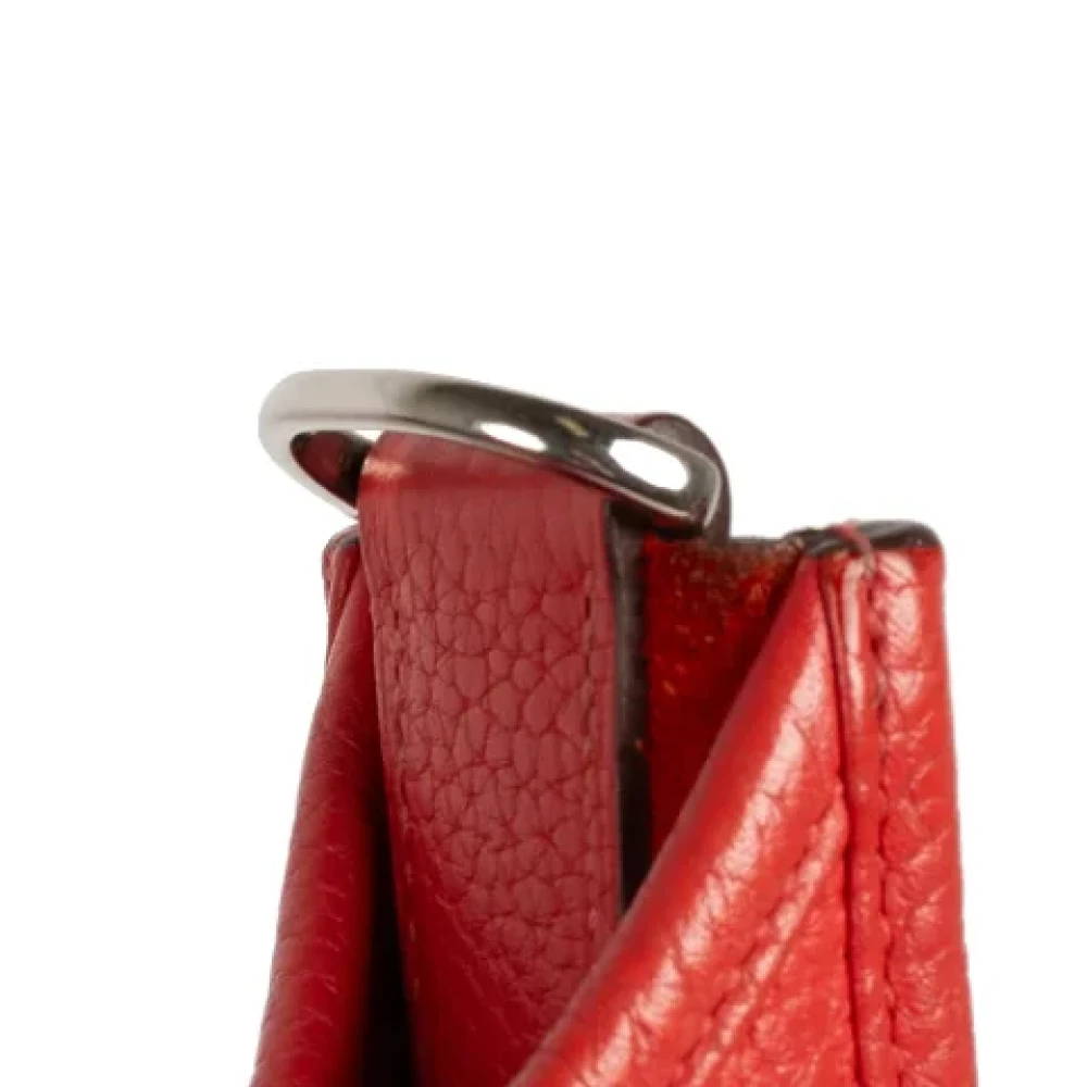 Hermès Vintage Pre-owned Leather shoulder-bags Red Dames