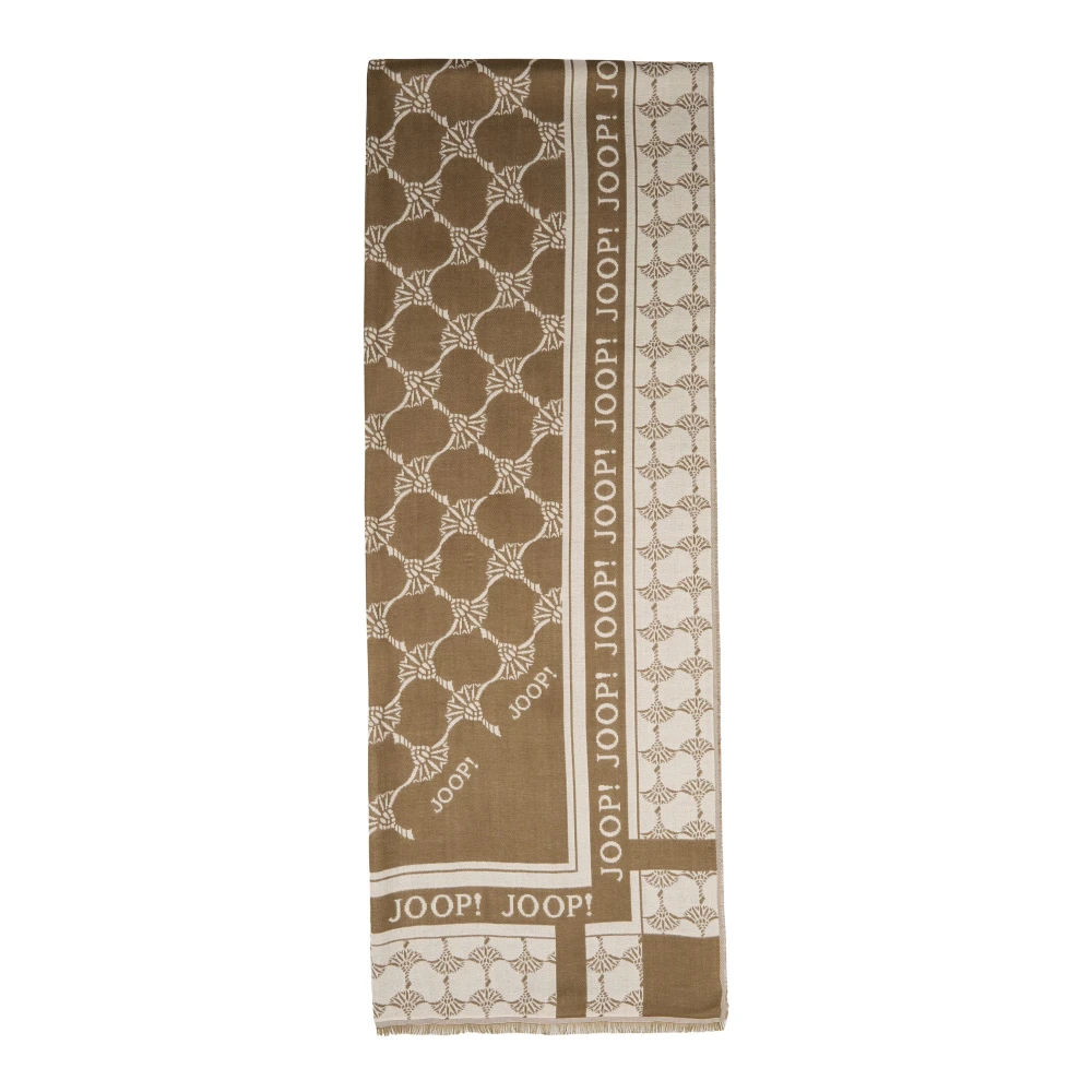 Joop! Elegante Sjaal met Bloemenpatroon Brown Dames