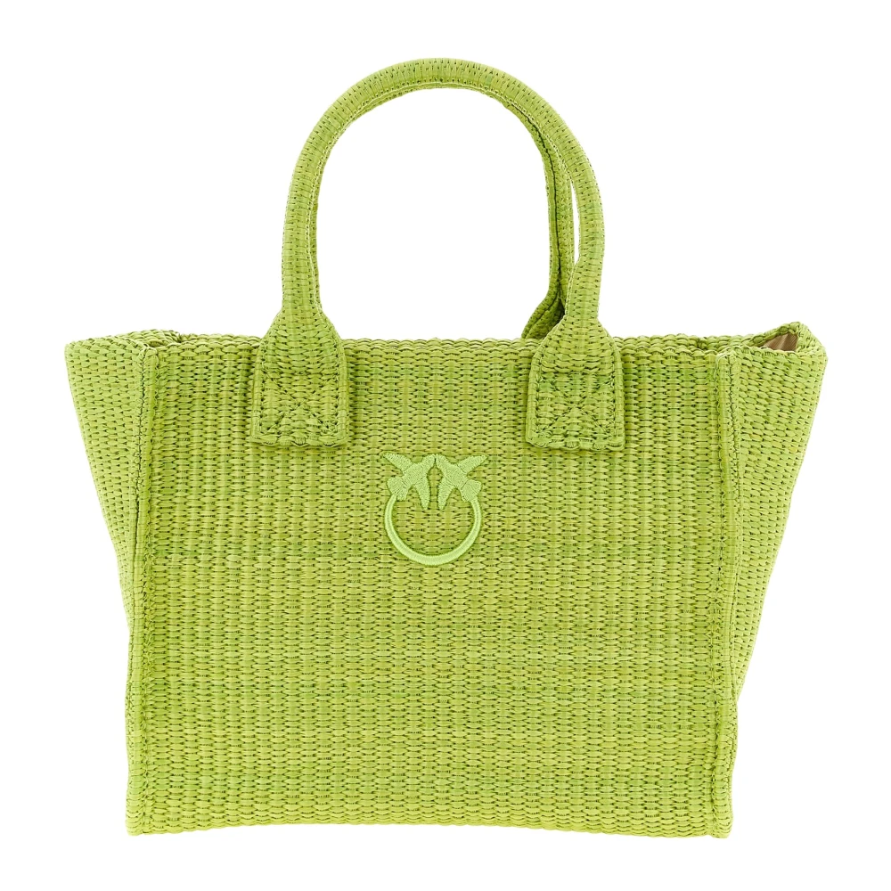 Pinko Women's Green Beach Mini Shopping Bag - Shopping Bags - One Size - Bags