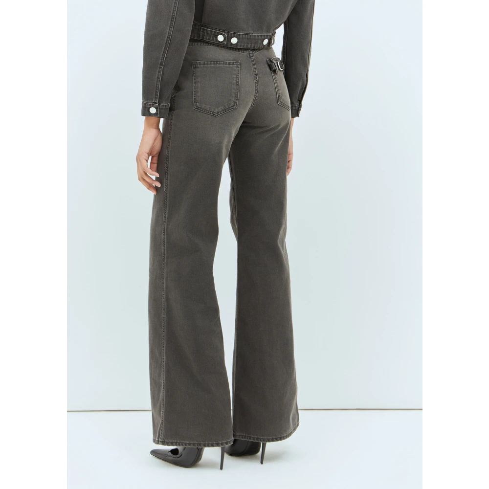 Coperni Gebelde Wide Leg Jeans Gray Dames