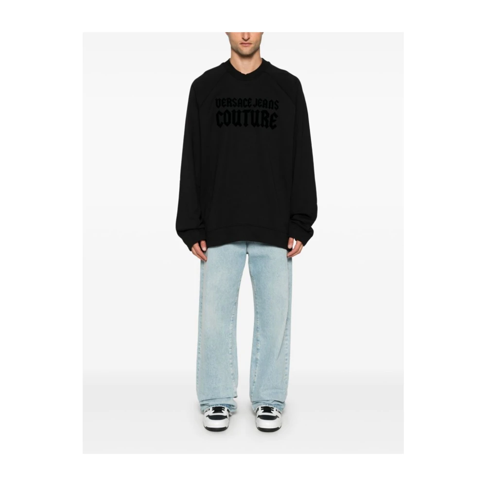 Versace Jeans Couture Zwarte Sweatshirt Aw24 Herenmode Black Heren