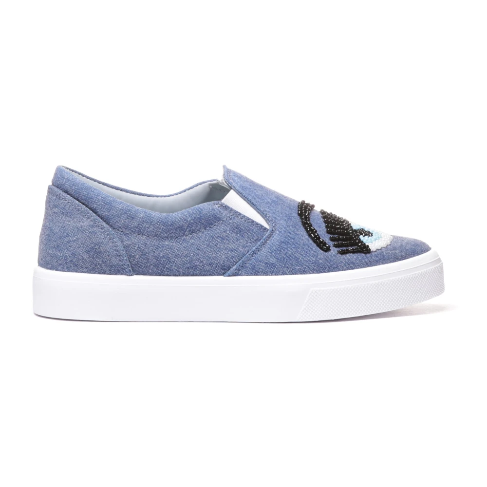 Chiara Ferragni Collection Slip-On Sneakers Dames Schoenen Blauw