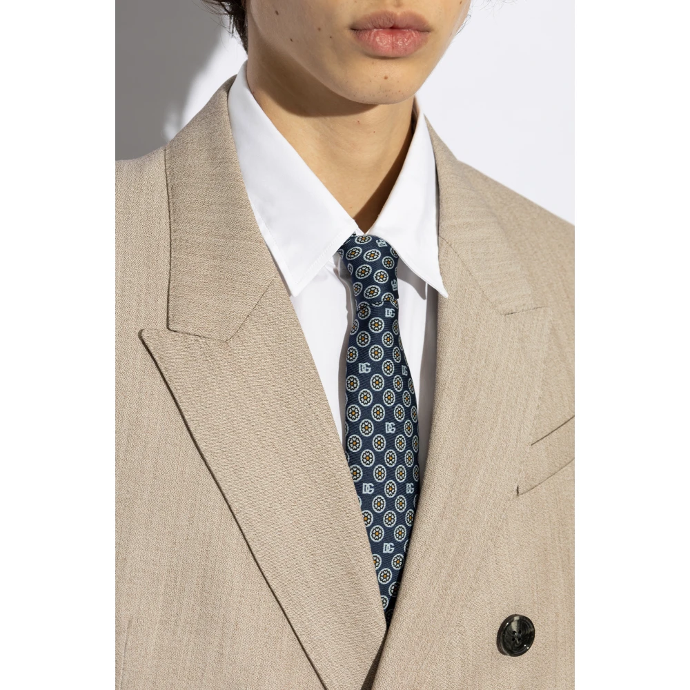 Dolce & Gabbana Zijden stropdas Blue Heren