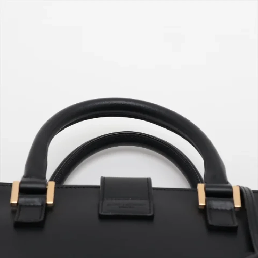 Yves Saint Laurent Vintage Pre-owned Leather handbags Black Dames