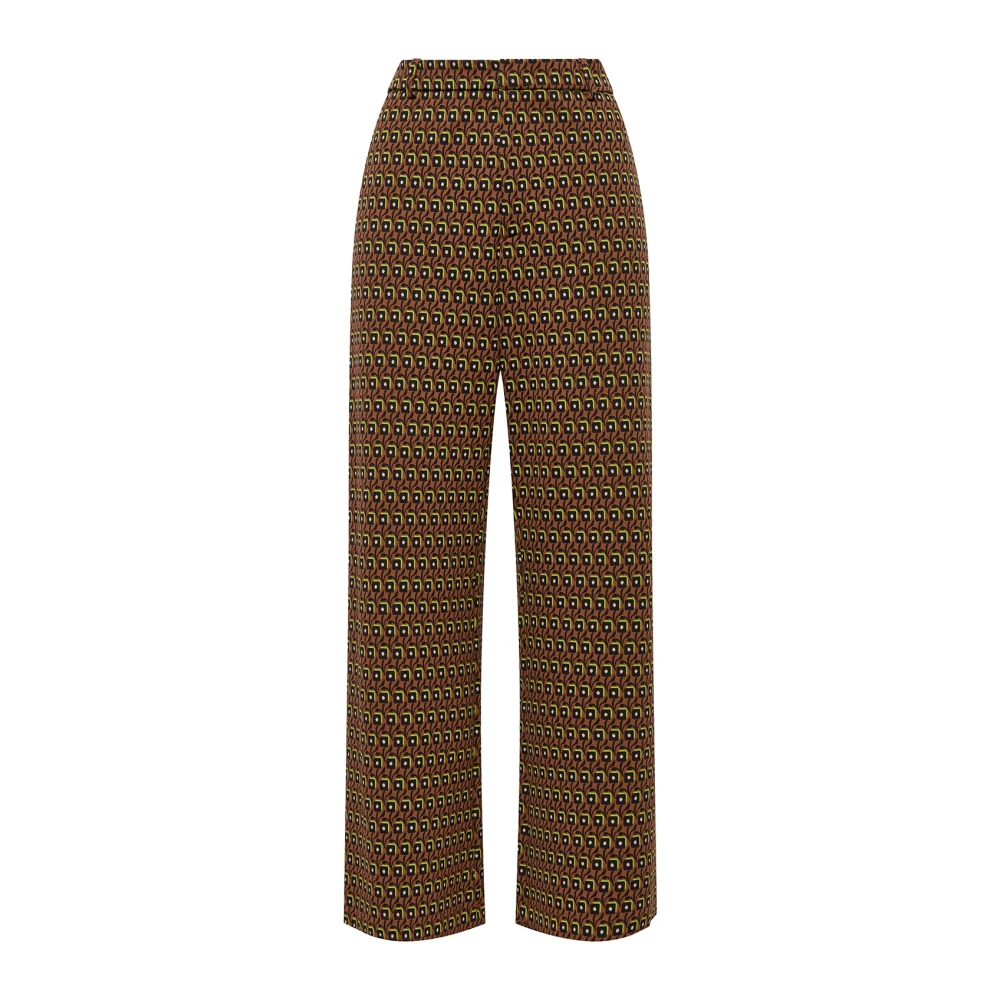 Maliparmi Bloemen Jacquard Broek Multicolor Dames