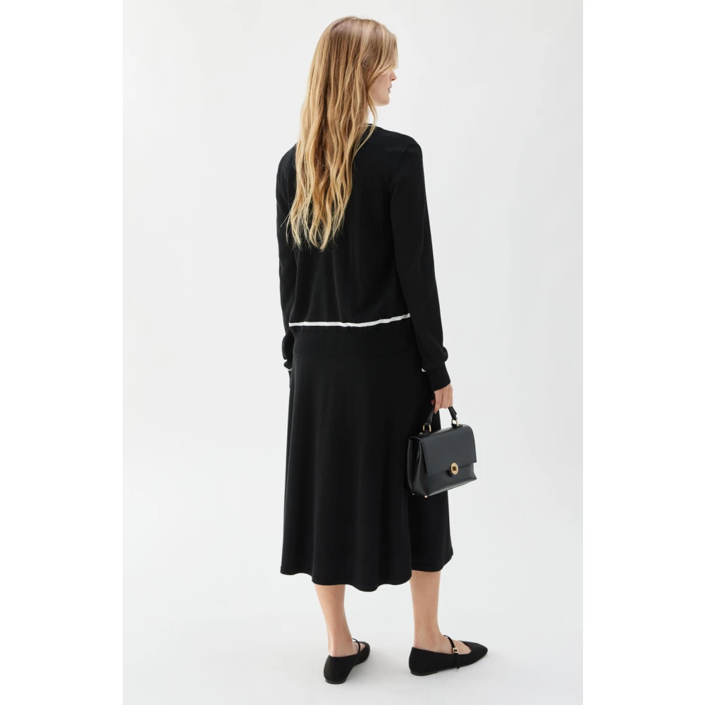 Busnel Kim Contrast Cardigan Black Dames