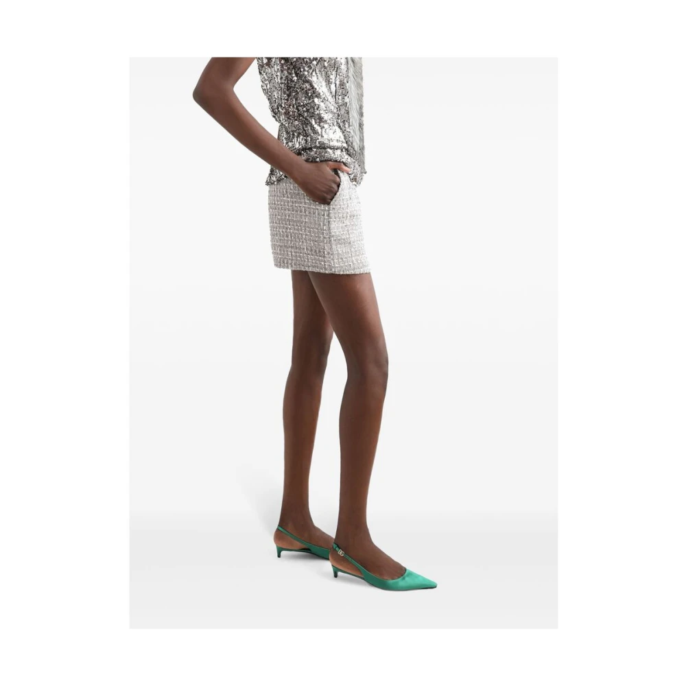 Dolce & Gabbana Lichtgrijze Riem Broek Gray Dames