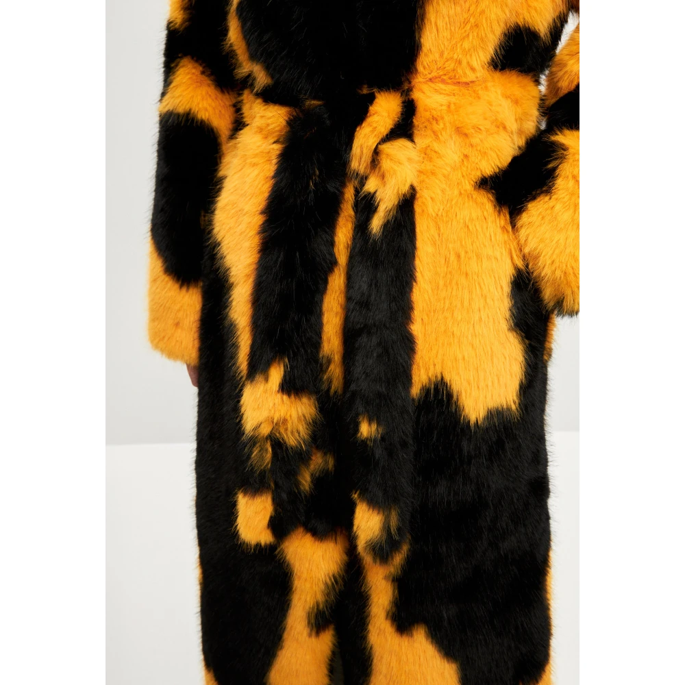 Cesare Gaspari Luxe Faux Fur Winterjas Yellow Dames