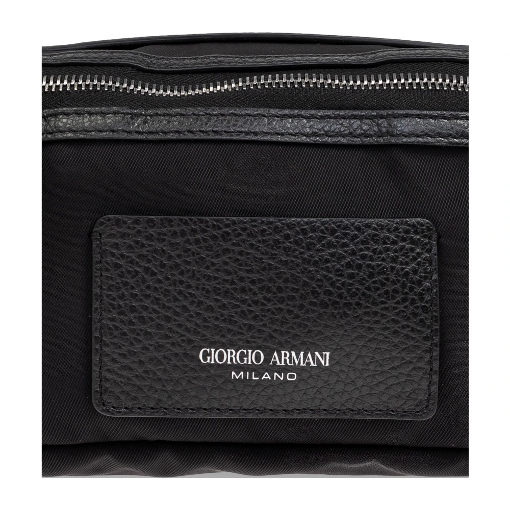 Giorgio Armani Cosmeticatas met logopatch Black Heren