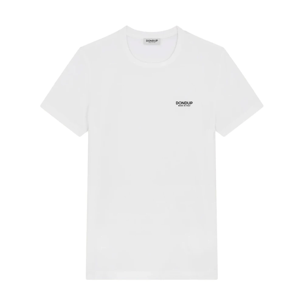 Dondup Hombre Blanco - Camiseta De Cuello Redondo De Corte Regular - Tops - M