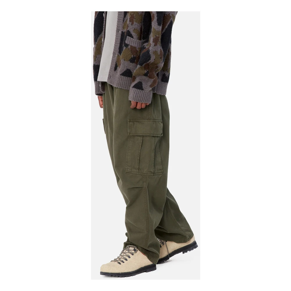 Carhartt WIP Cargo broek met relaxte pasvorm Green Heren
