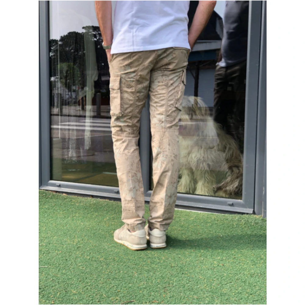 Mason's Cargo Broek met Bloemenprint Beige Heren