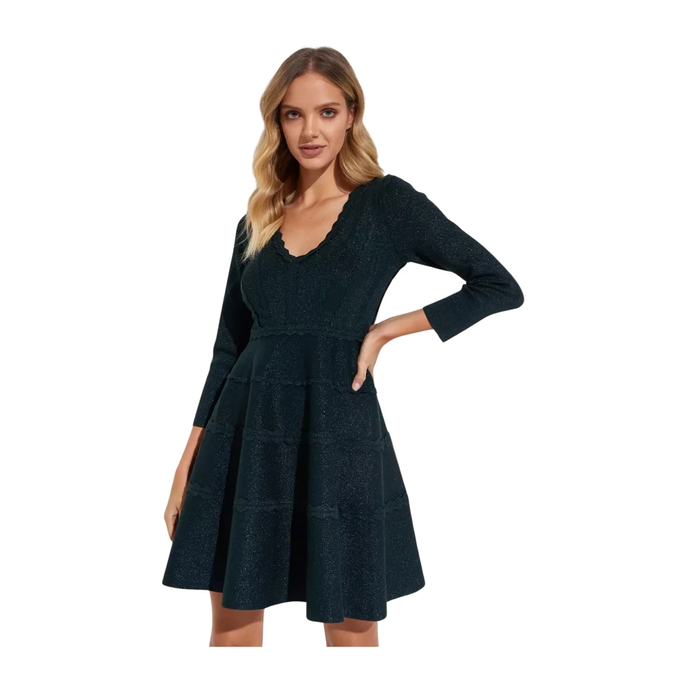 Needle & Thread Smaragd Shimmer Mini Jurk Green Dames