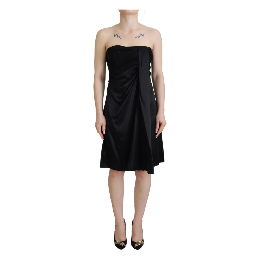 Dolce & Gabbana Women's Black Short Dresses, Xs, Silk Sleeveless Mini Dress