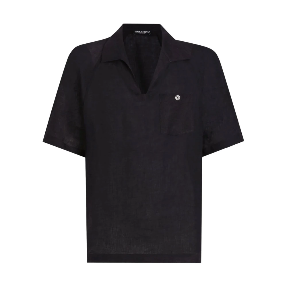 Dolce & Gabbana Men's Black Casual Cotton T-Shirt In - Polo Shirts - Xl - Tops
