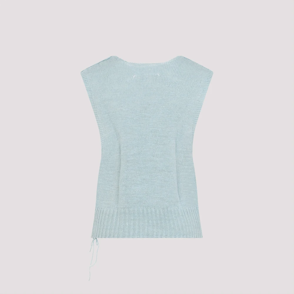 Maison Margiela Lichtblauwe Gilet Vest Blue Dames