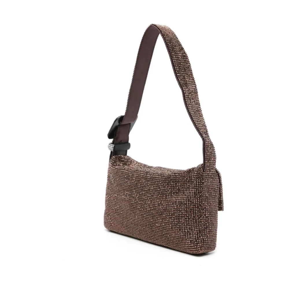 Benedetta Bruzziches Schoudertas met Kristalversiering in Bruin Brown Dames