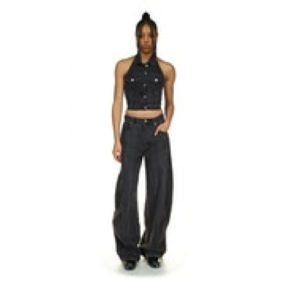 alexander wang Denim Halter Top Gray Dames