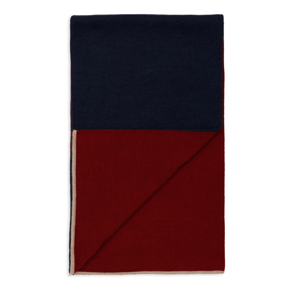 Gallo Blauwe Wol Zijde Kasjmier Sjaal Multicolor Dames