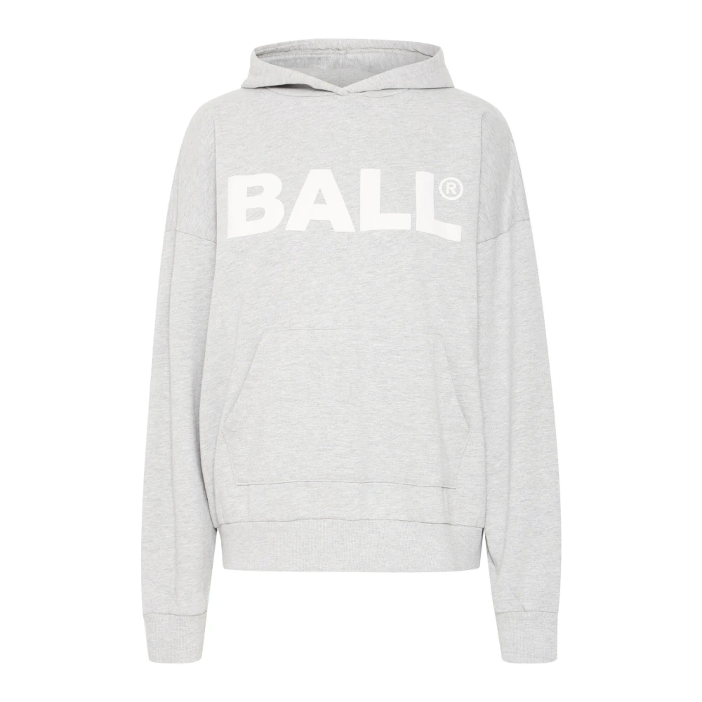 Logo Hoodie Sweatshirt Grey Melange