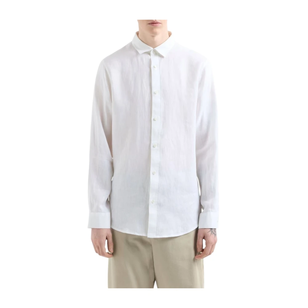 Armani Exchange Hombre Blanco Camisas, Talla: S