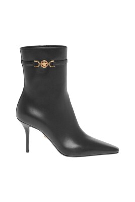 bottines-en-cuir-noir-a-talon-aiguille-avec-bride-logo