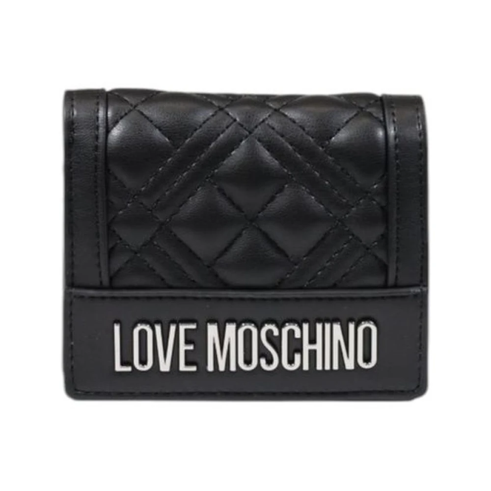 Love Moschino Zwarte Kleine Portemonnee Lente Zomer Collectie Black Dames