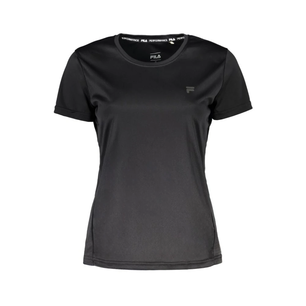 Fila Reflecterende Print Tech T-shirt Vrouwen Black Dames