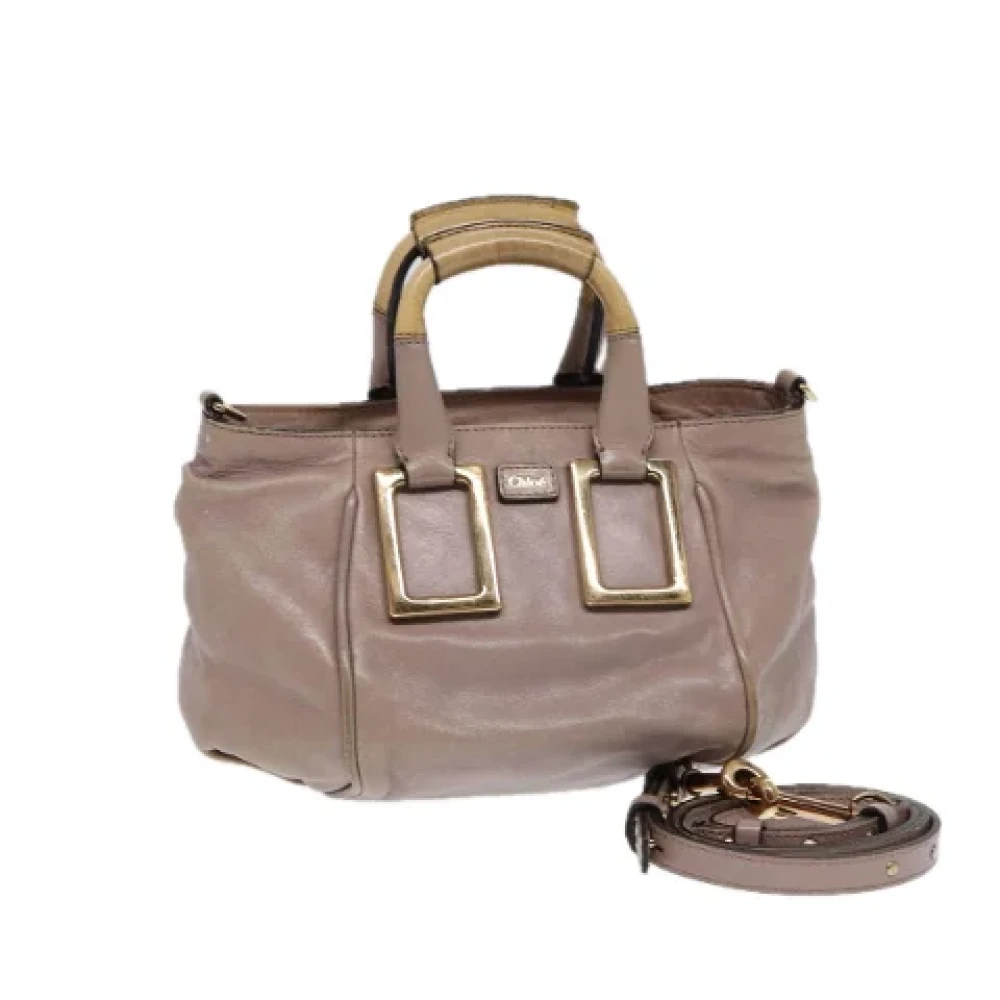 Chloé Pre-owned Leather handbags Beige Dames