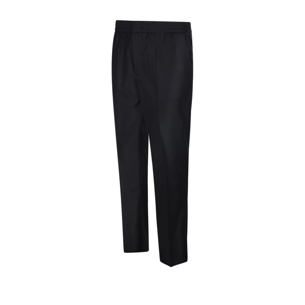 Ami Paris Zwarte elastische taille broek Black Heren