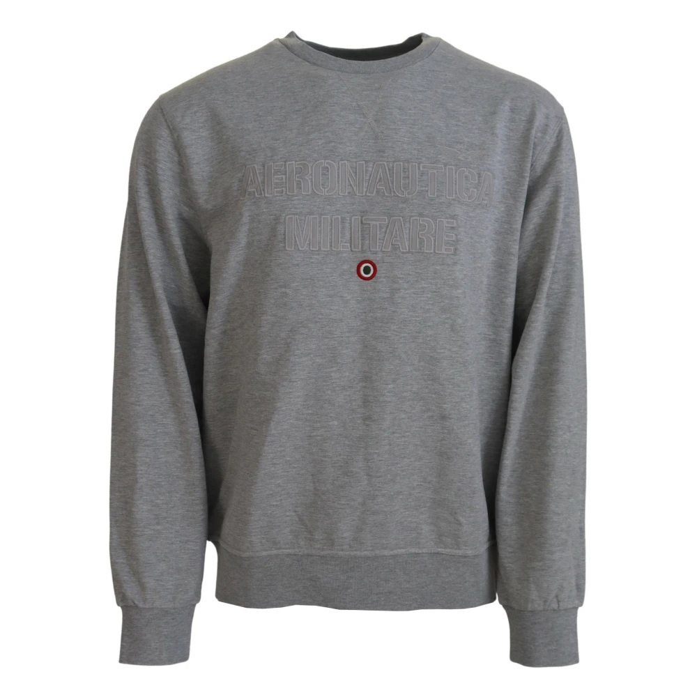 Aeronautica militare Elegante Grijze Trui Gray Heren