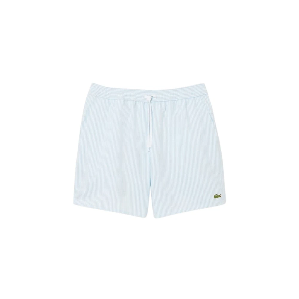 Lacoste Uomo Blu - Costume Boxer Con Logo - Swimwear - L