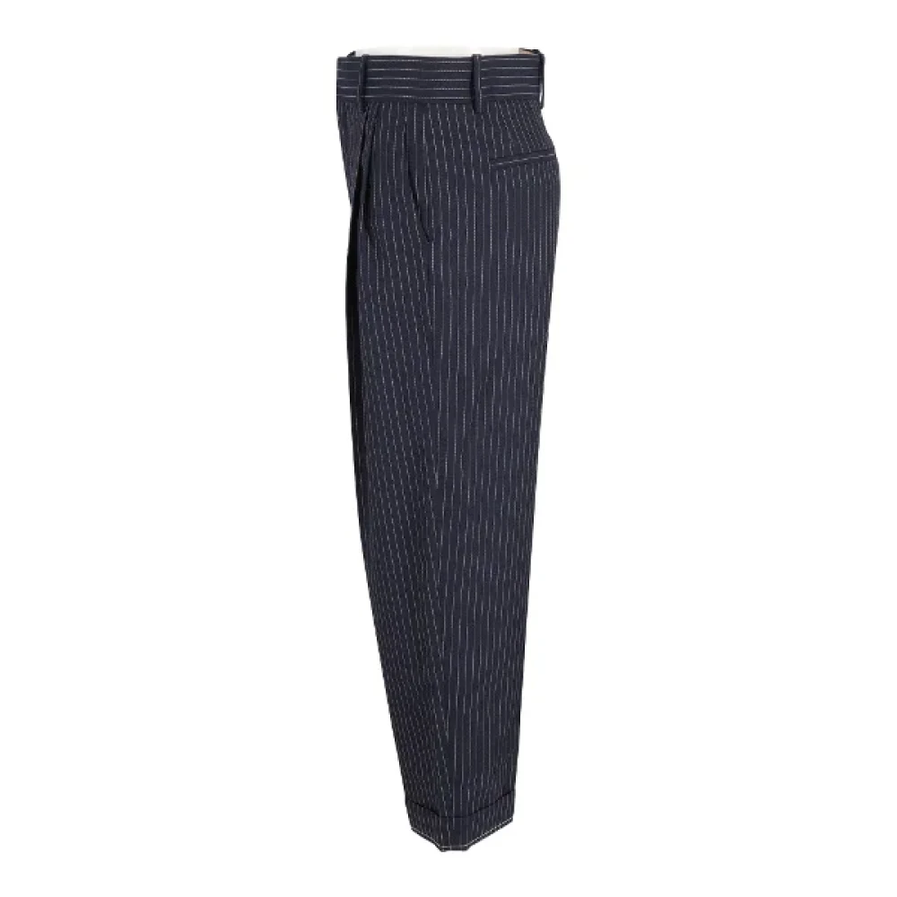 Chloé Pre-owned Wool bottoms Blue Dames