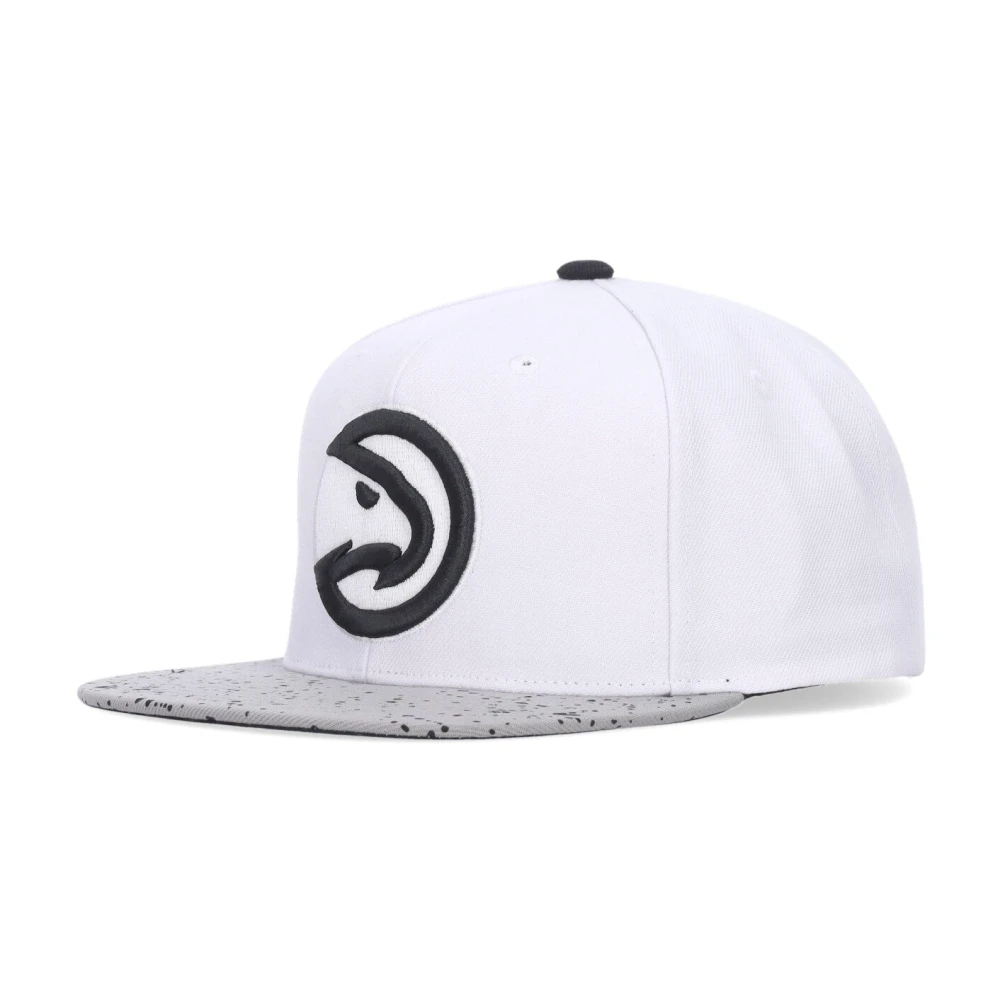 Mitchell & Ness Unisex White Nba Atlanta Hawks Flat Visor Cap