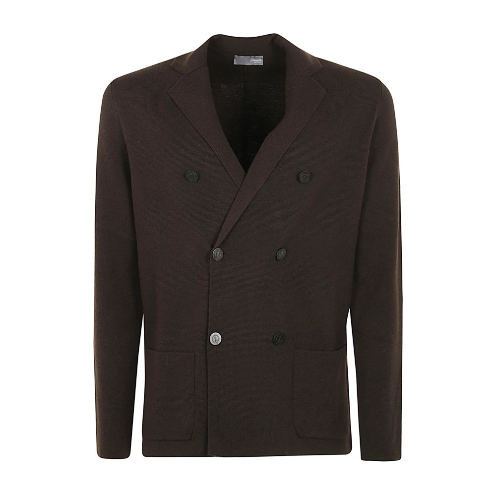 Drumohr Bruine Double Breasted Blazer Brown Heren