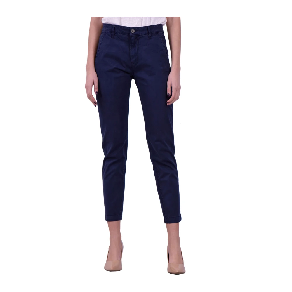 Pepe Jeans Blauwe Chino Broek Slim Fit Blue Dames