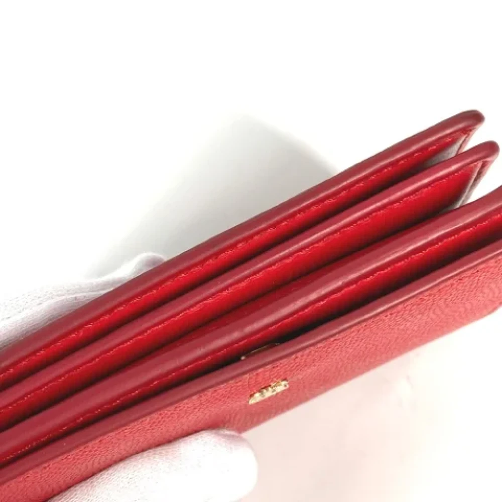 Burberry Vintage Pre-owned Leather wallets Red Dames