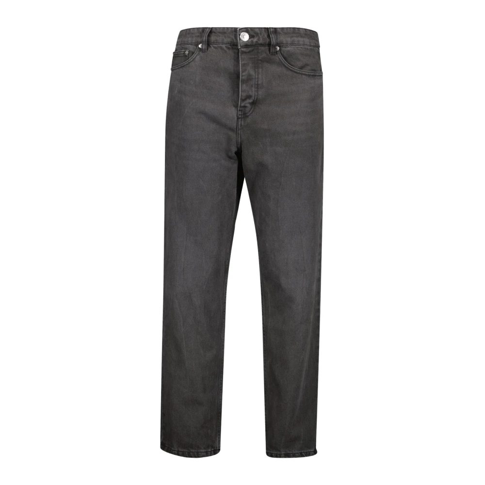 Ami Paris Tapered katoenen twill jeans Gray Heren