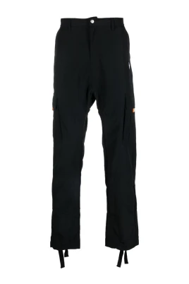 Black White Cross Cargo Pants