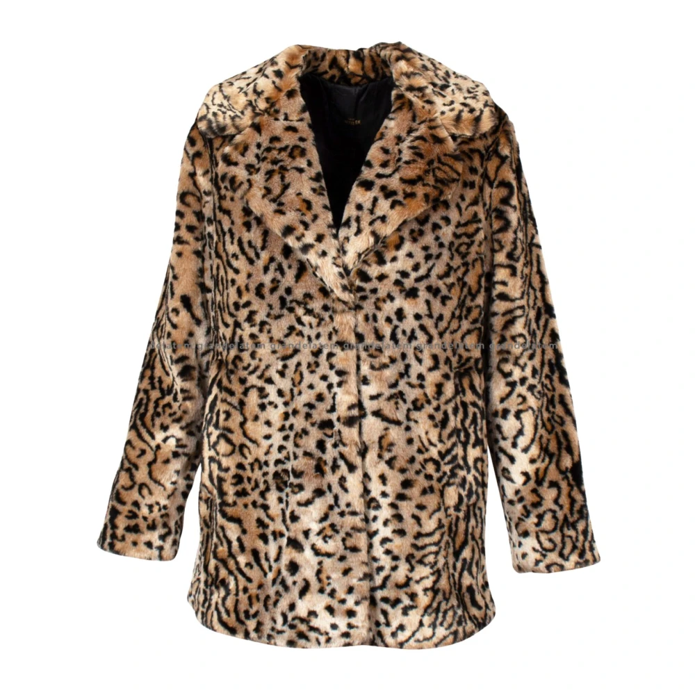 Twinset Dierenprint Korte Jas Brown Dames