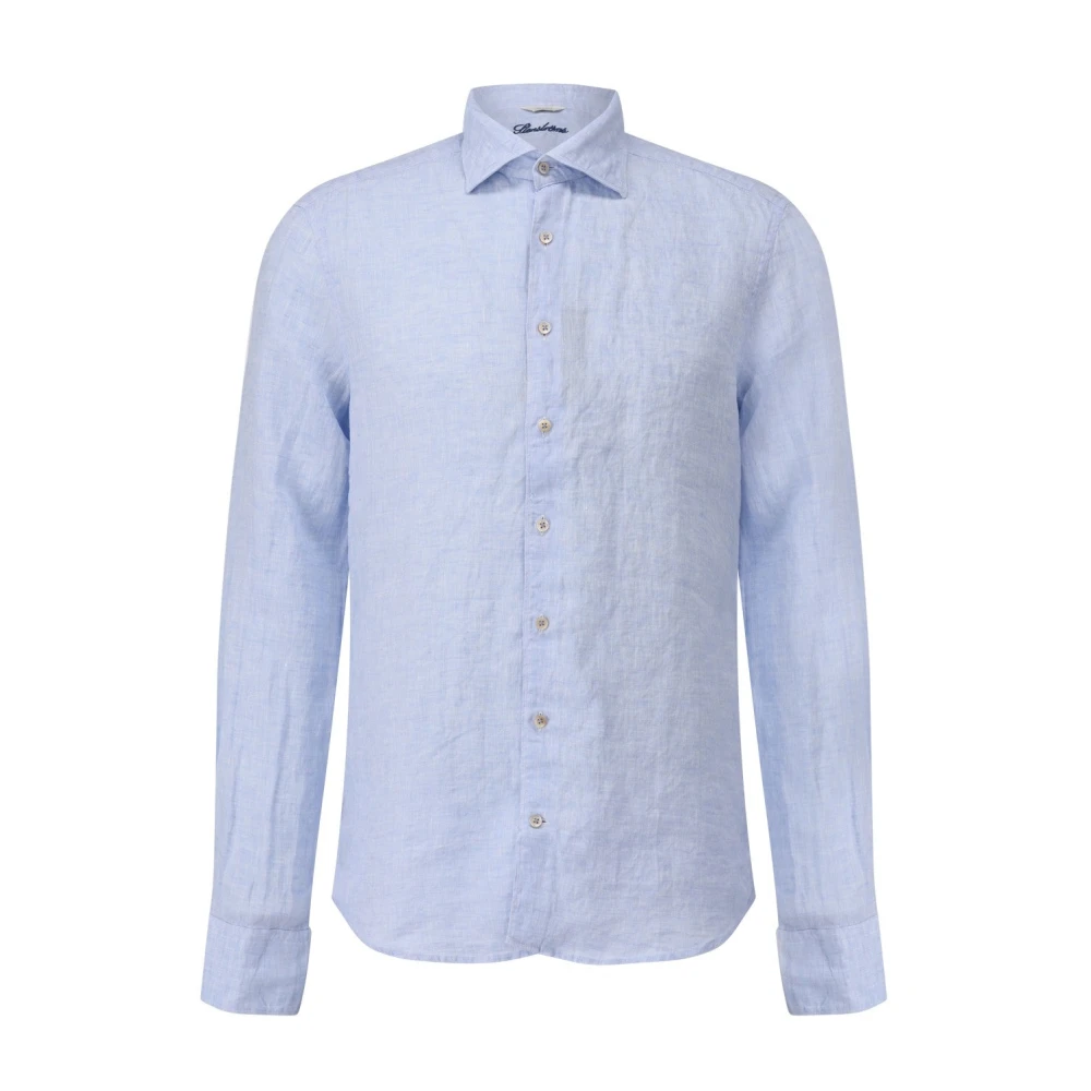 Stenströms Hombre Azul - Camisa Clásica De Lino - Shirts - Xl