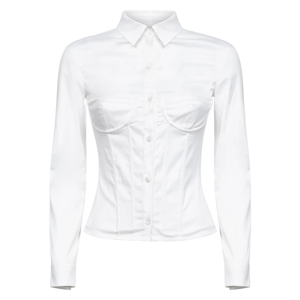 Balenciaga Women's White Shirts, Xs, Corseted Shirt