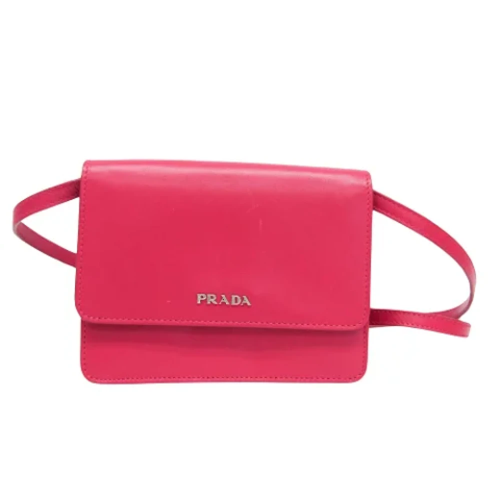 Prada Vintage Pre-owned Leather prada-bags Pink Dames