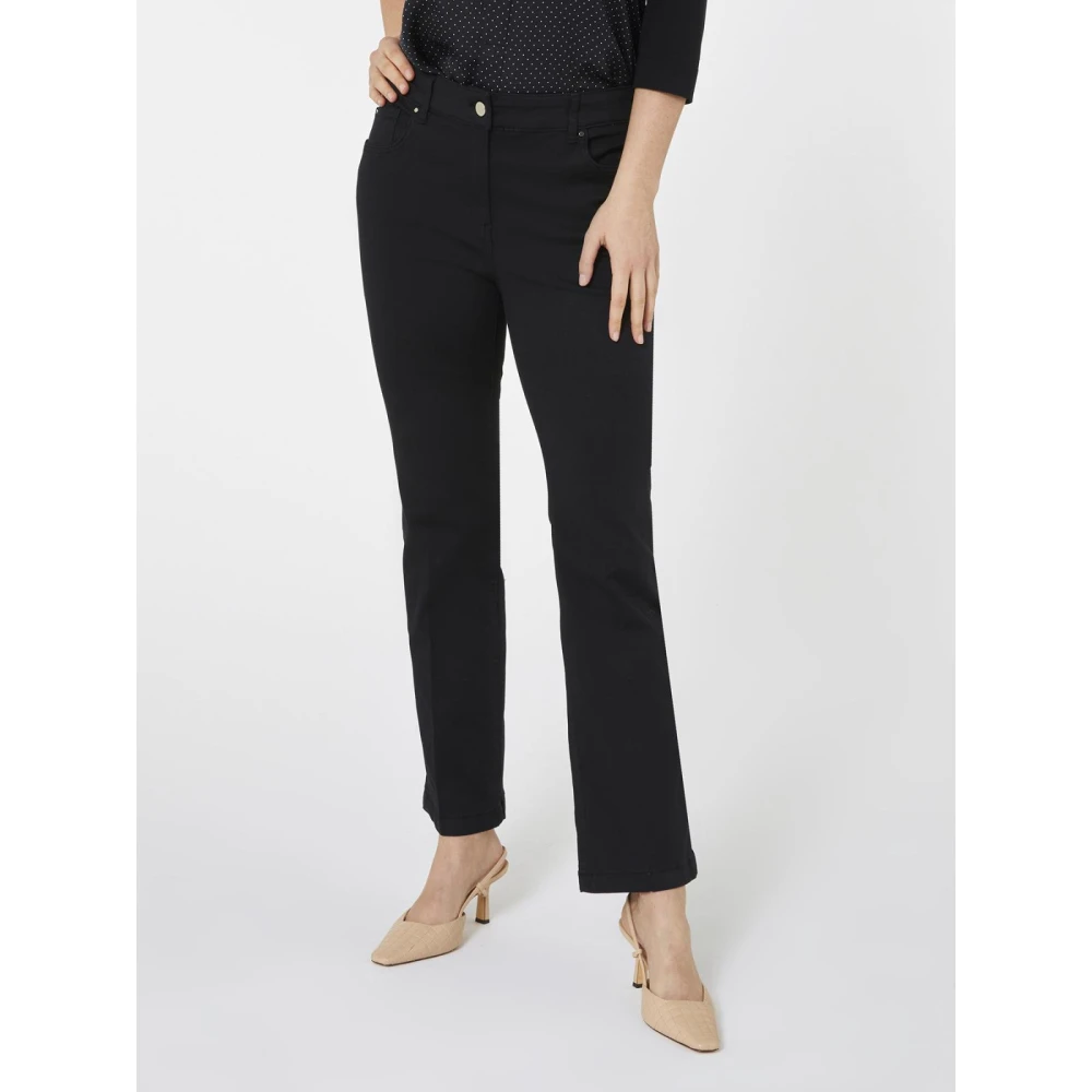 Elena Mirò Stijlvolle Denim Jeans Black Dames