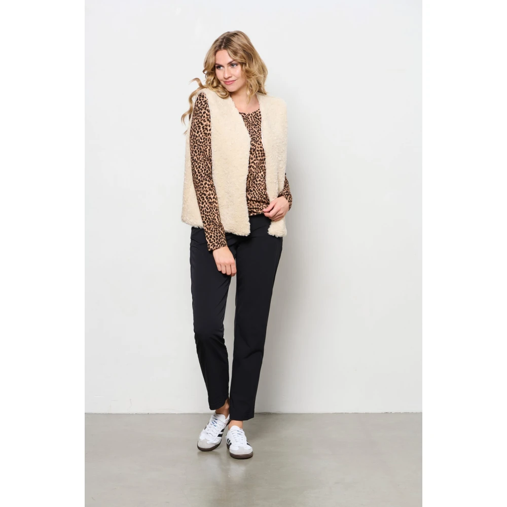 &Co Woman Moulante top à manches longues en maille côtelée Brown Dames