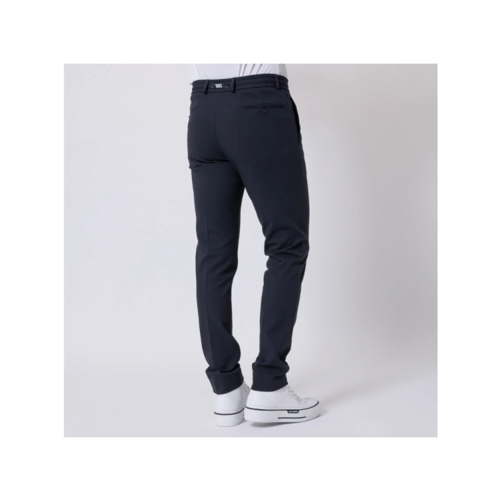 Karl Lagerfeld Donkerblauwe broek met koord Blue Heren