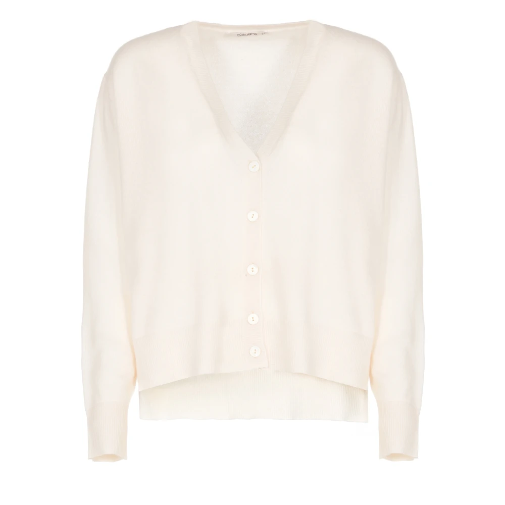 Kangra Kasjmier V-Hals Trui Wit White Dames