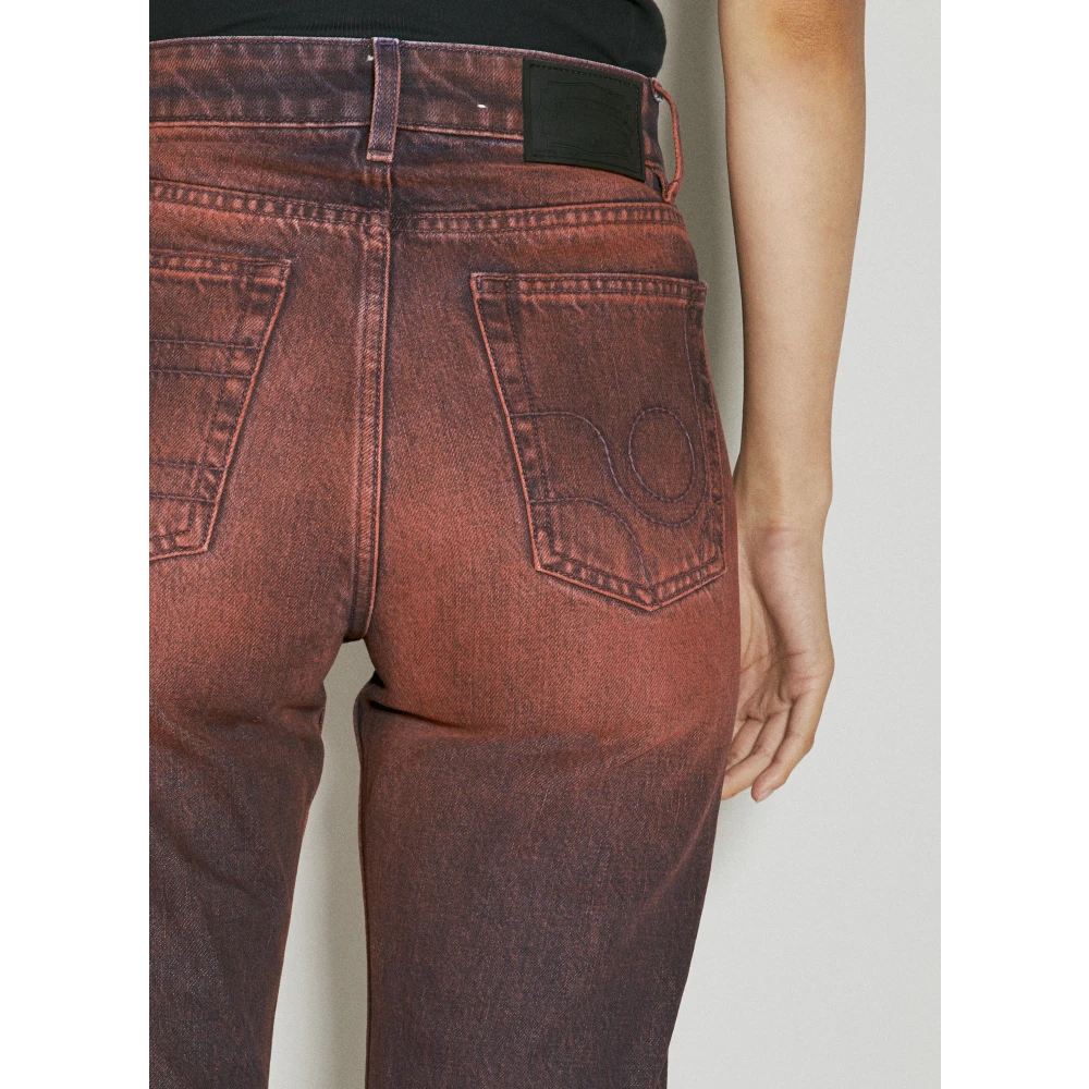 Eytys Ombre Jeans met Handtekening Borduurwerk Brown Dames