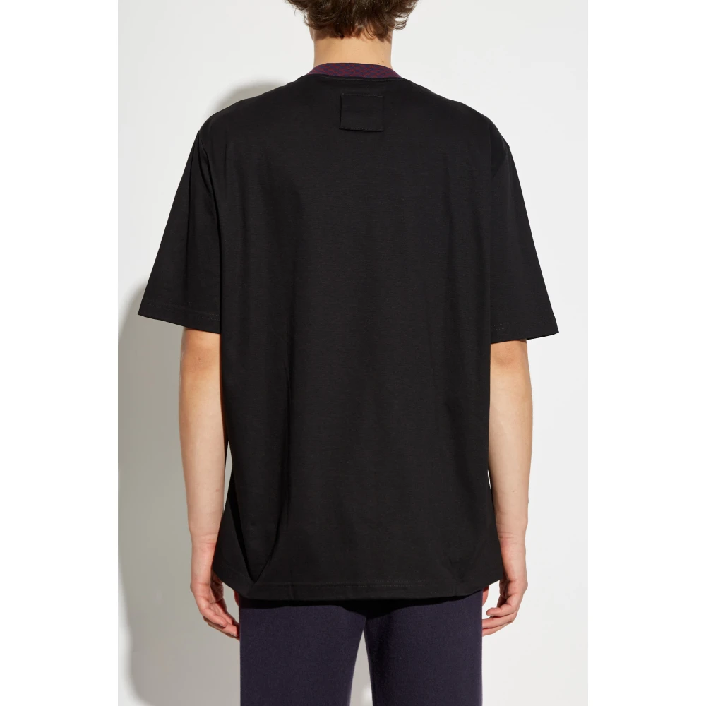 Lanvin T-shirt met logo Black Heren